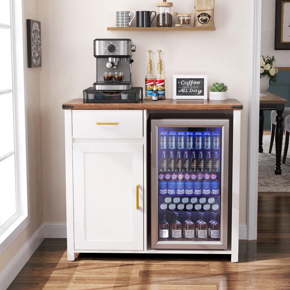 Coffee Bar with Mini Fridge Sp - Coffee&Tea House Menu 评论和价格