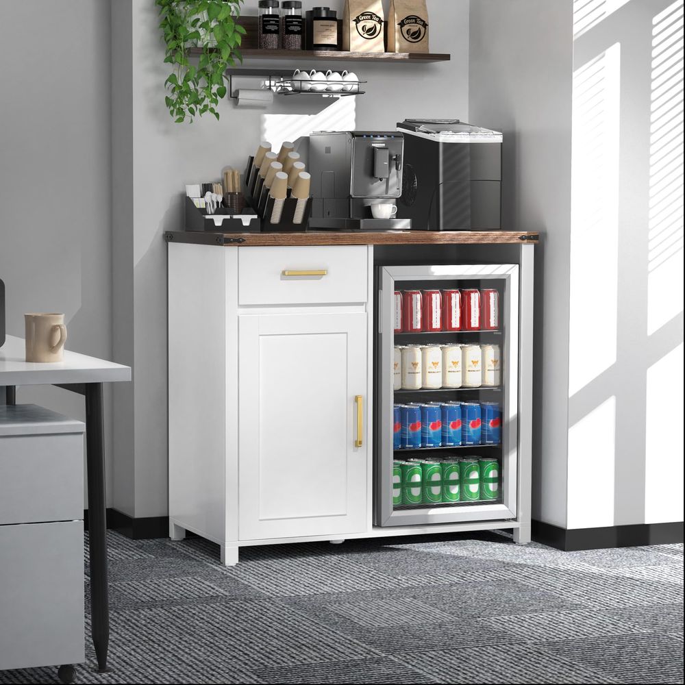Coffee Bar with Mini Fridge Sp - Coffee&Tea House Menu 评论和价格